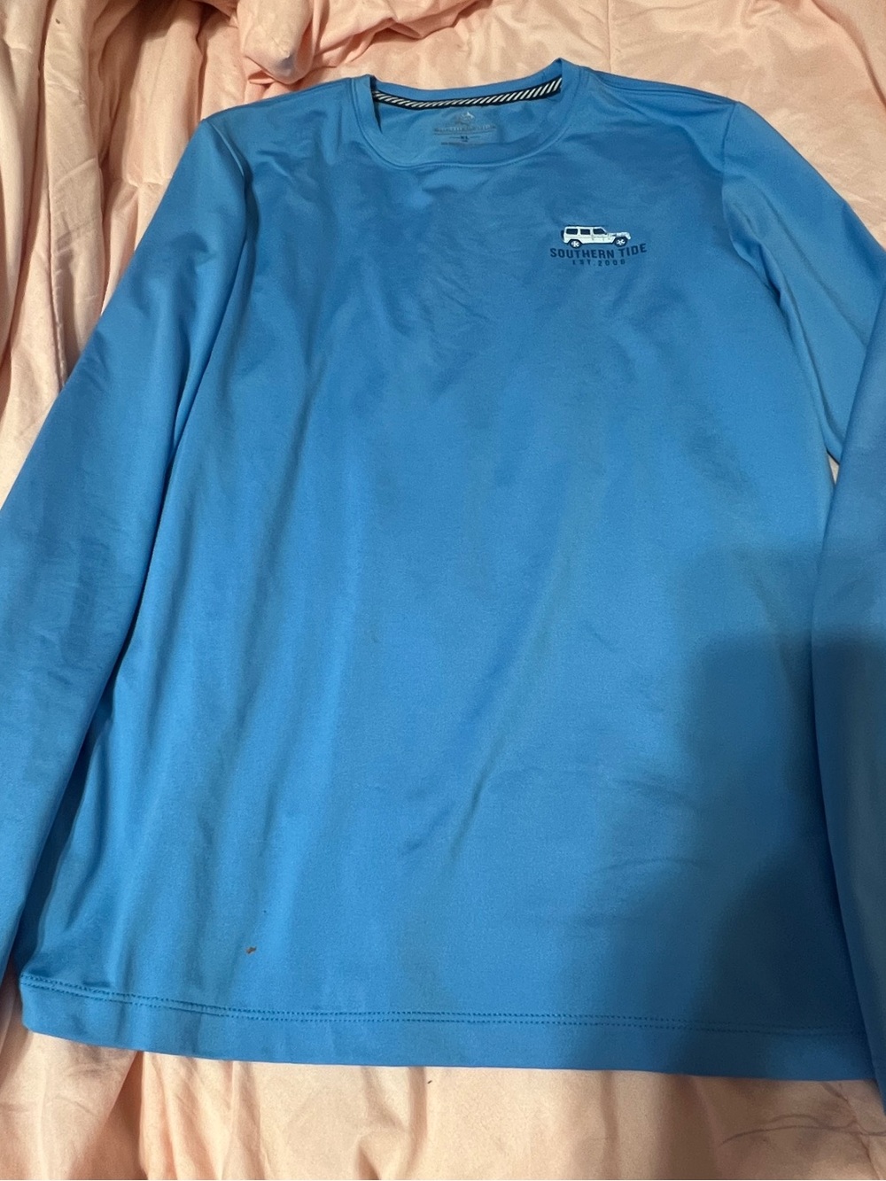 Southern Tide Boy’s  Long Sleeve Shirt in Sky Blue Size XL